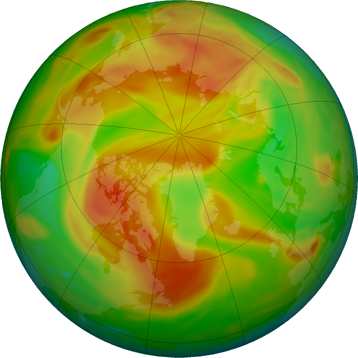 Arctic ozone map for 13 May 2018